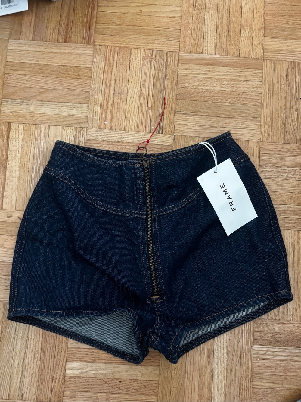 Frame high rise mini shorts